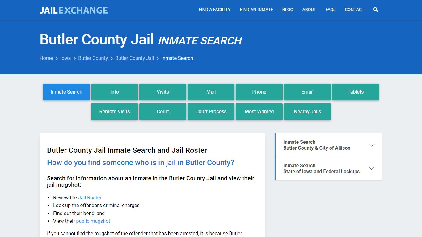 Butler County Jail Inmate Search - Jail Exchange